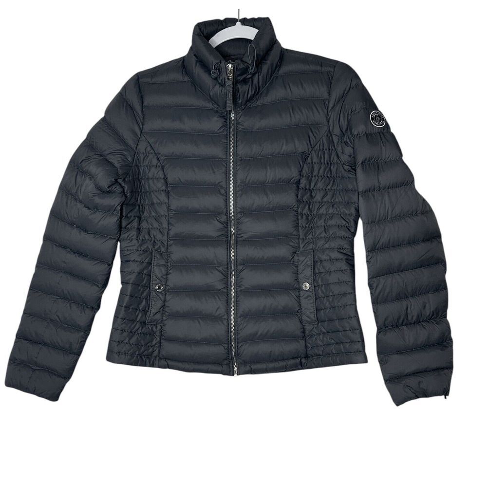 Abercrombie & Fitch‎ Puffer Jacket Womens Medium Gray Down Series Outdoor